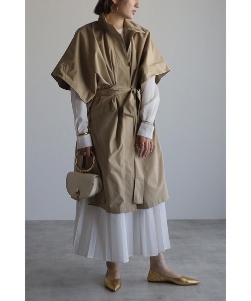 Bonjour Sagan（ボンジュールサガン）の「ケープポンチョコート（ポンチョ・レディース・キナリ/ブラック/ベージュ・FREE）」の18枚目の写真