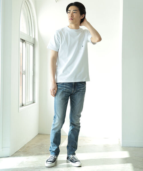 BEAMS（ビームス）の「BEAMS / ワンポイント Tシャツ（Tシャツ/カットソー・メンズ・ホワイト/ネイビー/グレー系その他・MEDIUM/SMALL/LARGE/X-LARGE）」の4枚目の写真