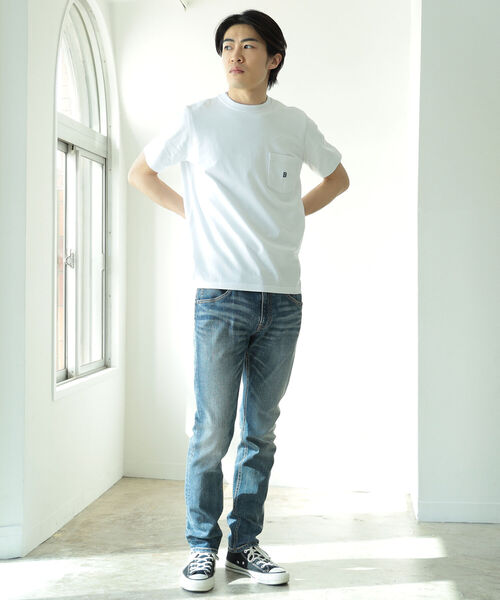 BEAMS（ビームス）の「BEAMS / ワンポイント Tシャツ（Tシャツ/カットソー・メンズ・ホワイト/ネイビー/グレー系その他・MEDIUM/SMALL/LARGE/X-LARGE）」の5枚目の写真