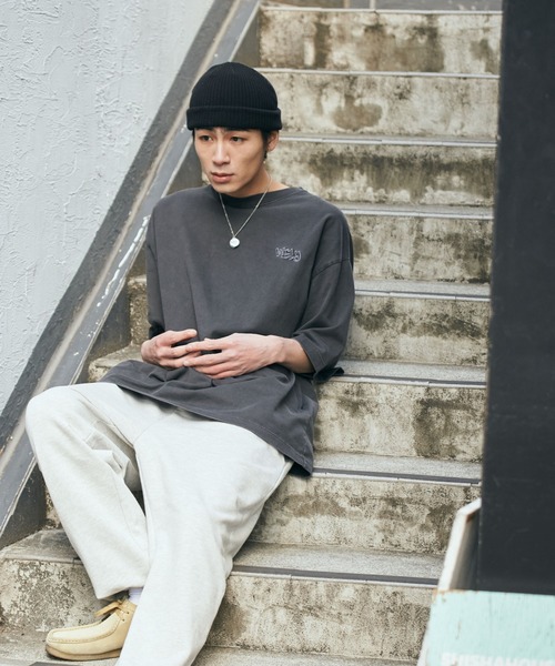 WEGO（ウィゴー）の「■■■WEGO/ワンポイントピグメントBIGT(S)■■■（Tシャツ/カットソー・メンズ・ベージュ/ブルー/スミクロ/ワイン・MEDIUM/LARGE/X-LARGE）」の21枚目の写真