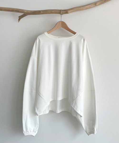 CANAL JEAN(キャナルジーン)の「arc コクーンロングスリーブTシャツ(Tシャツ/カットソー・レディース・ホワイト/ブラック・38)」の13枚目の写真