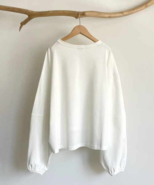 CANAL JEAN(キャナルジーン)の「arc コクーンロングスリーブTシャツ(Tシャツ/カットソー・レディース・ホワイト/ブラック・38)」の14枚目の写真