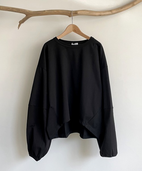 CANAL JEAN(キャナルジーン)の「arc コクーンロングスリーブTシャツ(Tシャツ/カットソー・レディース・ホワイト/ブラック・38)」の15枚目の写真