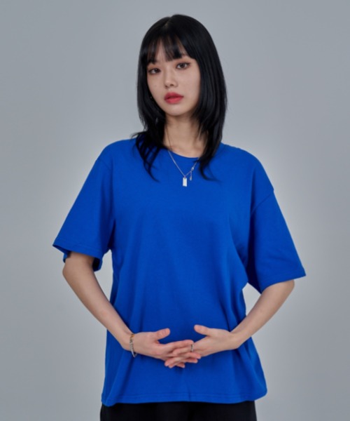 TOEASY(トゥイージー)の「A'GEM/9 × .kom『TOEASY/トゥイージー』Simple basic T-shirt/シンプル ベーシック Tシャツ カットソー(Tシャツ/カットソー・レディース・ホワイト/ライトブルー/ブラック/ブルー/グリーン/ライトグリーン/ライトパープル・FREE)」の6枚目の写真