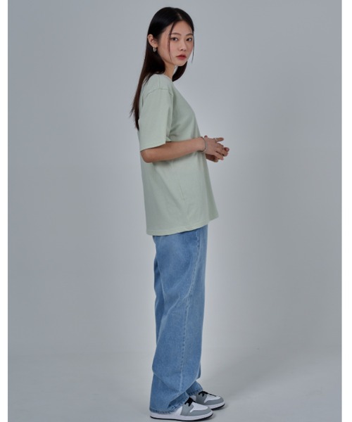 TOEASY(トゥイージー)の「A'GEM/9 × .kom『TOEASY/トゥイージー』Simple basic T-shirt/シンプル ベーシック Tシャツ カットソー(Tシャツ/カットソー・レディース・ホワイト/ライトブルー/ブラック/ブルー/グリーン/ライトグリーン/ライトパープル・FREE)」の22枚目の写真