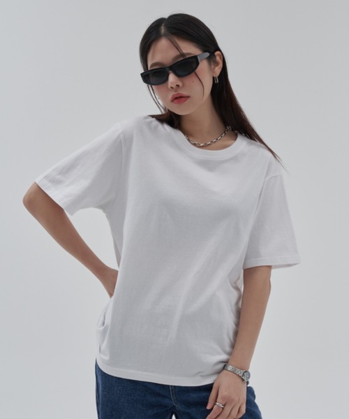 TOEASY(トゥイージー)の「A'GEM/9 × .kom『TOEASY/トゥイージー』Simple basic T-shirt/シンプル ベーシック Tシャツ カットソー(Tシャツ/カットソー・レディース・ホワイト/ライトブルー/ブラック/ブルー/グリーン/ライトグリーン/ライトパープル・FREE)」の10枚目の写真