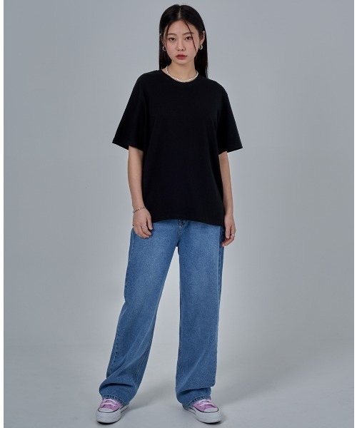 TOEASY(トゥイージー)の「A'GEM/9 × .kom『TOEASY/トゥイージー』Simple basic T-shirt/シンプル ベーシック Tシャツ カットソー(Tシャツ/カットソー・レディース・ホワイト/ライトブルー/ブラック/ブルー/グリーン/ライトグリーン/ライトパープル・FREE)」の18枚目の写真