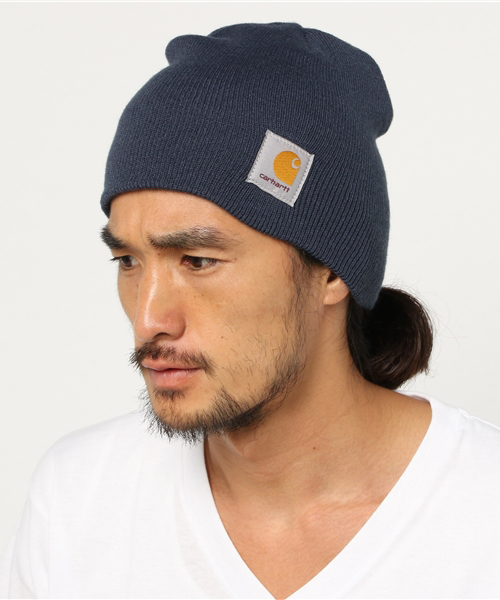 Carhartt（カーハート）の「Acrylic Knit Hat（ニットキャップ/ビーニー・メンズ・イエロー/オリーブ/ブラック/オレンジ/ライトブラウン/ヘザーグレー/ブラウン/ネイビー/ダークグリーン/ブルー/ダークグレー・FREE）」の10枚目の写真
