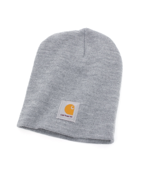 Carhartt（カーハート）の「Acrylic Knit Hat（ニットキャップ/ビーニー・メンズ・イエロー/オリーブ/ブラック/オレンジ/ライトブラウン/ヘザーグレー/ブラウン/ネイビー/ダークグリーン/ブルー/ダークグレー・FREE）」の4枚目の写真