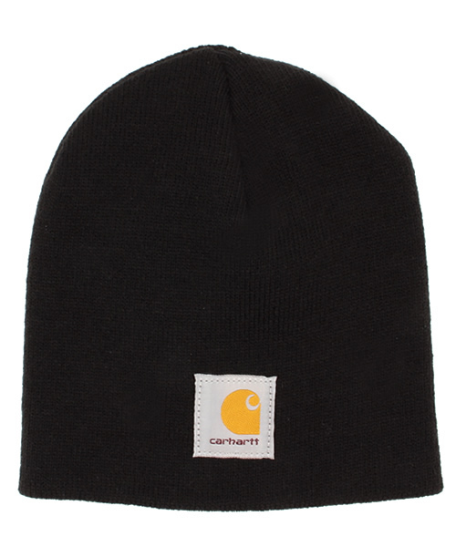 Carhartt（カーハート）の「Acrylic Knit Hat（ニットキャップ/ビーニー・メンズ・イエロー/オリーブ/ブラック/オレンジ/ライトブラウン/ヘザーグレー/ブラウン/ネイビー/ダークグリーン/ブルー/ダークグレー・FREE）」の2枚目の写真