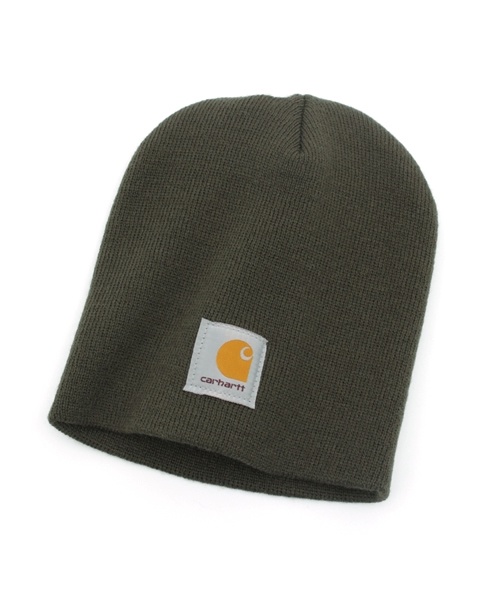 Carhartt（カーハート）の「Acrylic Knit Hat（ニットキャップ/ビーニー・メンズ・イエロー/オリーブ/ブラック/オレンジ/ライトブラウン/ヘザーグレー/ブラウン/ネイビー/ダークグリーン/ブルー/ダークグレー・FREE）」の7枚目の写真