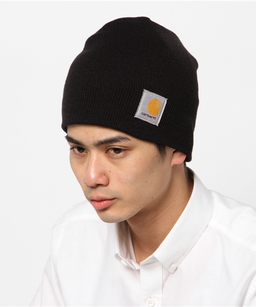 Carhartt（カーハート）の「Acrylic Knit Hat（ニットキャップ/ビーニー・メンズ・イエロー/オリーブ/ブラック/オレンジ/ライトブラウン/ヘザーグレー/ブラウン/ネイビー/ダークグリーン/ブルー/ダークグレー・FREE）」の16枚目の写真