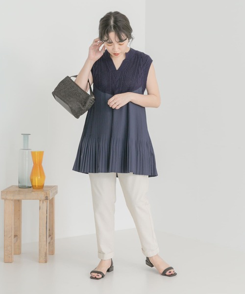 ITEMS URBANRESEARCH（アイテムズ アーバンリサーチ）の「リネン混イージーパンツ（その他パンツ・レディース・ブラック/ライトベージュ/モカ/ブルー・FREE）」の7枚目の写真
