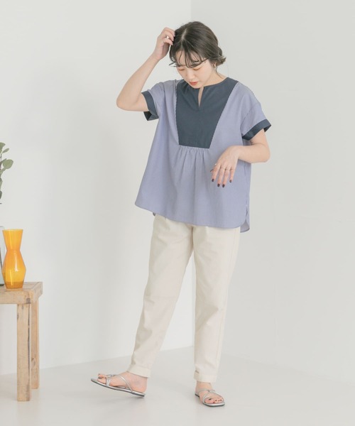 ITEMS URBANRESEARCH（アイテムズ アーバンリサーチ）の「リネン混イージーパンツ（その他パンツ・レディース・ブラック/ライトベージュ/モカ/ブルー・FREE）」の6枚目の写真