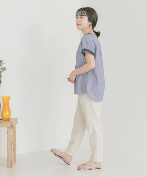 ITEMS URBANRESEARCH（アイテムズ アーバンリサーチ）の「リネン混イージーパンツ（その他パンツ・レディース・ブラック/ライトベージュ/モカ/ブルー・FREE）」の9枚目の写真