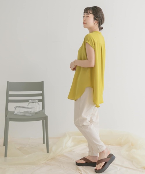 ITEMS URBANRESEARCH（アイテムズ アーバンリサーチ）の「リネン混イージーパンツ（その他パンツ・レディース・ブラック/ライトベージュ/モカ/ブルー・FREE）」の12枚目の写真