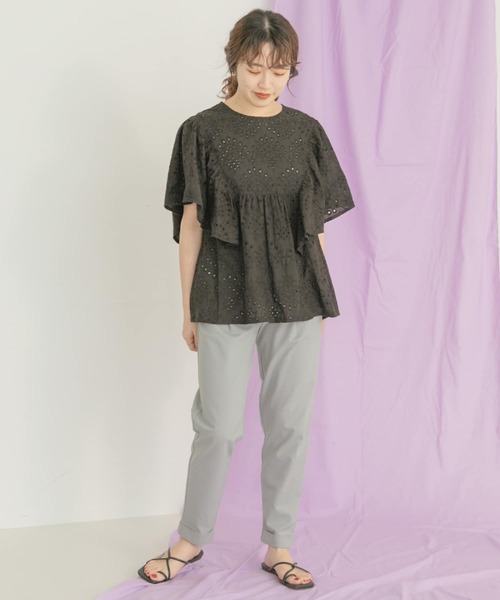ITEMS URBANRESEARCH（アイテムズ アーバンリサーチ）の「リネン混イージーパンツ（その他パンツ・レディース・ブラック/ライトベージュ/モカ/ブルー・FREE）」の18枚目の写真
