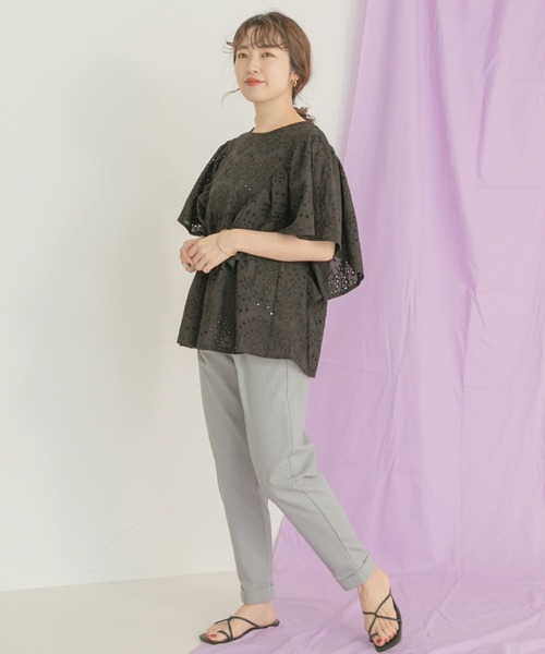ITEMS URBANRESEARCH（アイテムズ アーバンリサーチ）の「リネン混イージーパンツ（その他パンツ・レディース・ブラック/ライトベージュ/モカ/ブルー・FREE）」の19枚目の写真