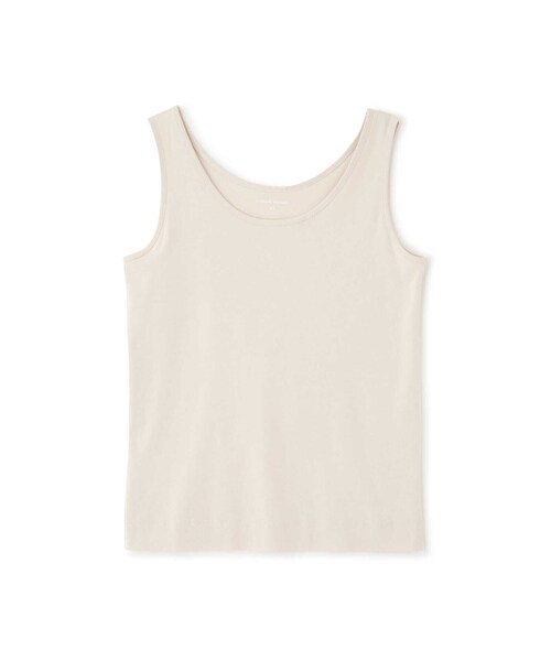 human woman(ヒューマンウーマン)の「オーガニックコットンスムースタンクトップ(Tシャツ/カットソー・レディース・ホワイト/グレー・MEDIUM)」の16枚目の写真