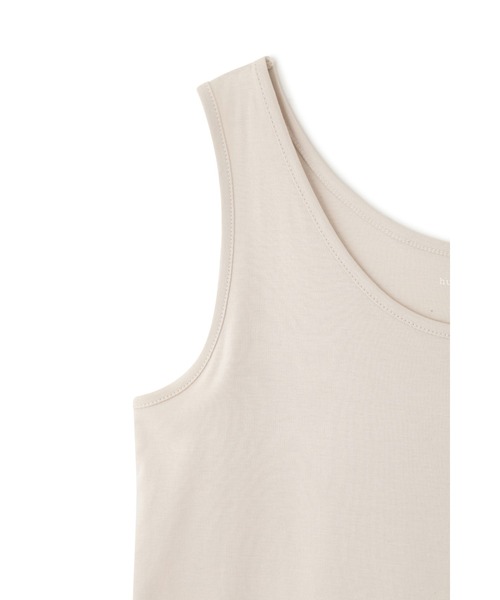 human woman(ヒューマンウーマン)の「オーガニックコットンスムースタンクトップ(Tシャツ/カットソー・レディース・ホワイト/グレー・MEDIUM)」の12枚目の写真