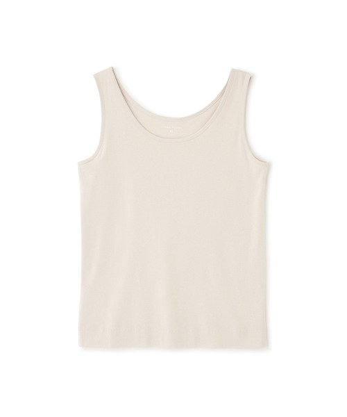 human woman(ヒューマンウーマン)の「オーガニックコットンスムースタンクトップ(Tシャツ/カットソー・レディース・ホワイト/グレー・MEDIUM)」の9枚目の写真