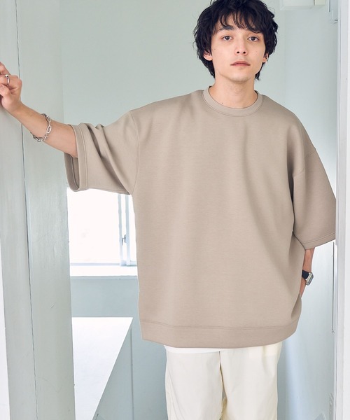 RAGEBLUE(レイジブルー)の「テックスリットクルーTシャツ(Tシャツ/カットソー・メンズ・ホワイト/ベージュ/パープル/ライトグリーン/スミクロ/ライトブルー・SMALL/MEDIUM/LARGE)」の3枚目の写真