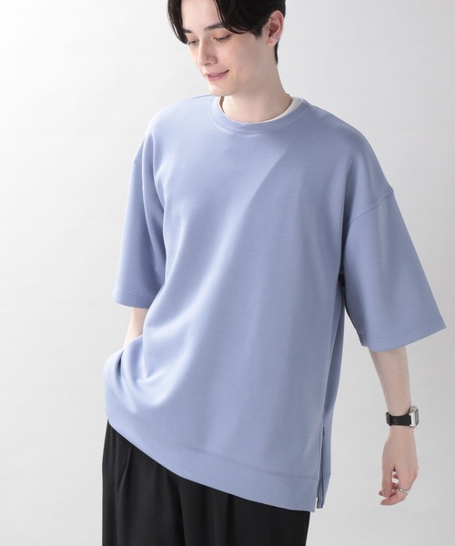 RAGEBLUE(レイジブルー)の「テックスリットクルーTシャツ(Tシャツ/カットソー・メンズ・ホワイト/ベージュ/パープル/ライトグリーン/スミクロ/ライトブルー・SMALL/MEDIUM/LARGE)」の5枚目の写真