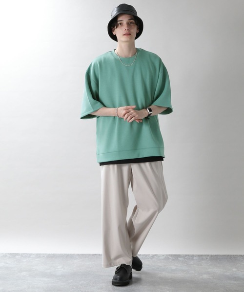 RAGEBLUE(レイジブルー)の「テックスリットクルーTシャツ(Tシャツ/カットソー・メンズ・ホワイト/ベージュ/パープル/ライトグリーン/スミクロ/ライトブルー・SMALL/MEDIUM/LARGE)」の17枚目の写真