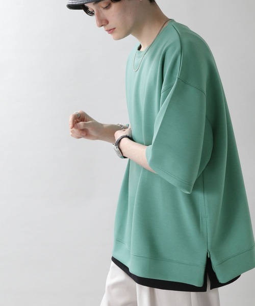 RAGEBLUE(レイジブルー)の「テックスリットクルーTシャツ(Tシャツ/カットソー・メンズ・ホワイト/ベージュ/パープル/ライトグリーン/スミクロ/ライトブルー・SMALL/MEDIUM/LARGE)」の20枚目の写真