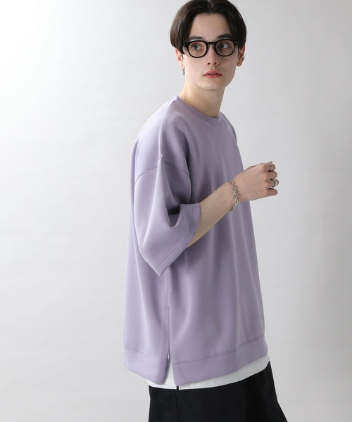 RAGEBLUE(レイジブルー)の「テックスリットクルーTシャツ(Tシャツ/カットソー・メンズ・ホワイト/ベージュ/パープル/ライトグリーン/スミクロ/ライトブルー・SMALL/MEDIUM/LARGE)」の21枚目の写真