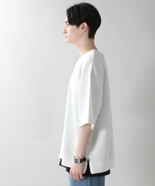 RAGEBLUE(レイジブルー)の「テックスリットクルーTシャツ(Tシャツ/カットソー・メンズ・ホワイト/ベージュ/パープル/ライトグリーン/スミクロ/ライトブルー・SMALL/MEDIUM/LARGE)」の22枚目の写真