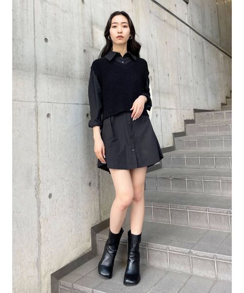 EMODA(エモダ)の「ワイドオーバーシャツ(シャツ/ブラウス・レディース・グレー/ブラック/ホワイト・FREE)」の18枚目の写真