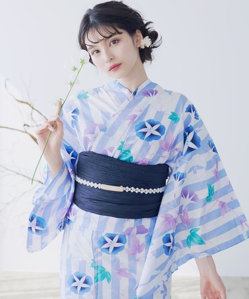 Dita(ディータ)の「1人で簡単に着られる♪(ゆかた・しわ兵児帯・下駄・着付け説明本・腰ひも1本)豪華浴衣5点セット浴衣 セット レディース 大人【K】(浴衣・レディース・その他6/その他3/その他1/その他5/その他4/その他2/その他7・FREE)」の22枚目の写真