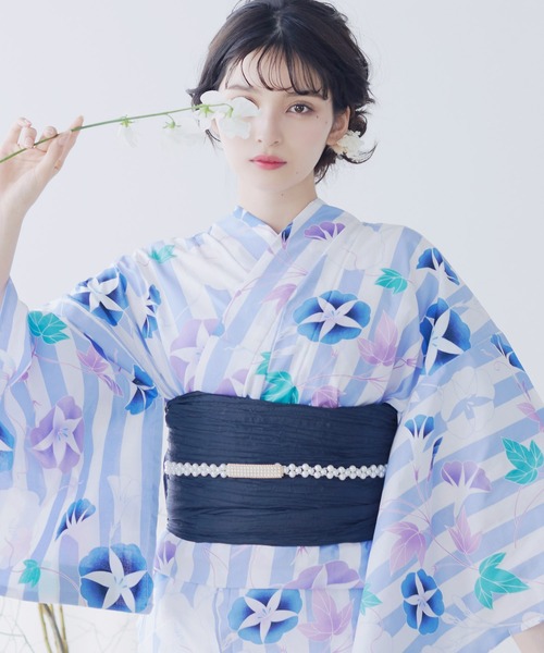Dita(ディータ)の「1人で簡単に着られる♪(ゆかた・しわ兵児帯・下駄・着付け説明本・腰ひも1本)豪華浴衣5点セット浴衣 セット レディース 大人【K】(浴衣・レディース・その他6/その他3/その他1/その他5/その他4/その他2/その他7・FREE)」の20枚目の写真