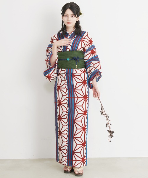 Dita(ディータ)の「1人で簡単に着られる♪(ゆかた・しわ兵児帯・下駄・着付け説明本・腰ひも1本)豪華浴衣5点セット浴衣 セット レディース 大人【K】(浴衣・レディース・その他6/その他3/その他1/その他5/その他4/その他2/その他7・FREE)」の16枚目の写真