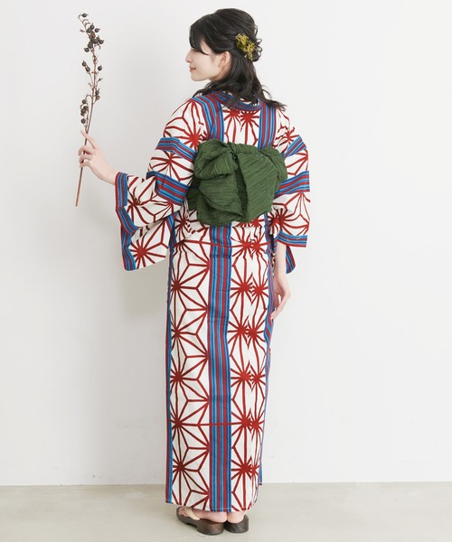 Dita(ディータ)の「1人で簡単に着られる♪(ゆかた・しわ兵児帯・下駄・着付け説明本・腰ひも1本)豪華浴衣5点セット浴衣 セット レディース 大人【K】(浴衣・レディース・その他6/その他3/その他1/その他5/その他4/その他2/その他7・FREE)」の14枚目の写真