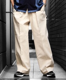 FREAK'S STORE | WEB限定 MACOBER×FREAK'S STORE/マコバー 別注 ワイドシルエット 2タックスラックス/デニム(スラックス)