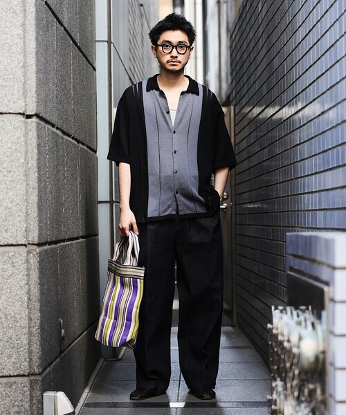 FREAK'S STORE（フリークスストア）の「限定展開 MACOBER×FREAK'S STORE/マコバー 別注 ワイドシルエット 2タックスラックス/デニム（スラックス・メンズ・ブラック/ネイビー/オフホワイト/オリーブ/ダークインディゴブルー・SMALL/MEDIUM/LARGE）」の14枚目の写真