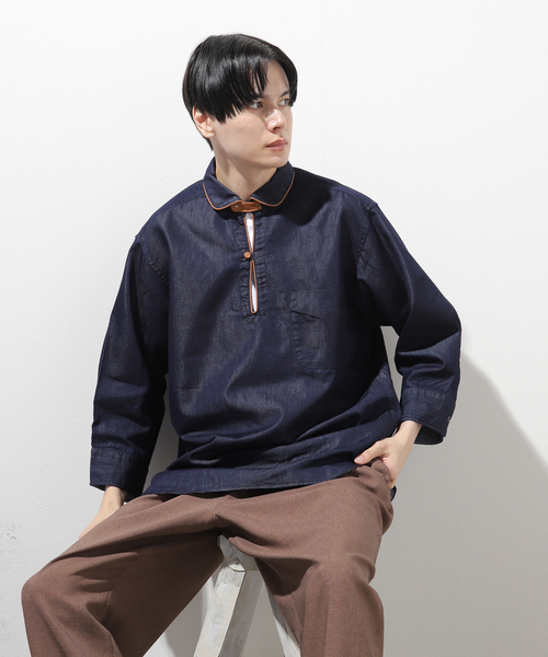 B.C STOCK(ベーセーストック)の「インディゴパイピング7S(シャツ/ブラウス・メンズ・ネイビー・MEDIUM/LARGE)」の21枚目の写真