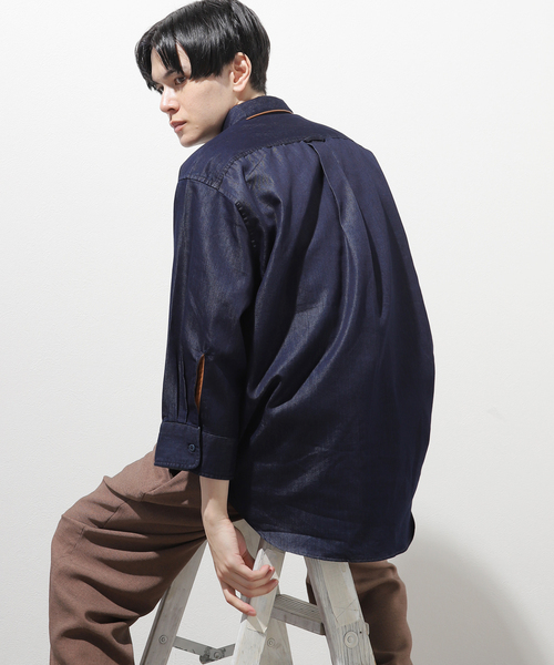 B.C STOCK(ベーセーストック)の「インディゴパイピング7S(シャツ/ブラウス・メンズ・ネイビー・MEDIUM/LARGE)」の20枚目の写真