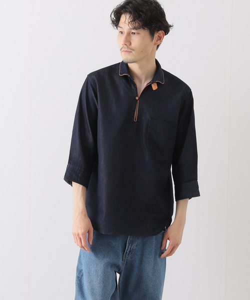 B.C STOCK(ベーセーストック)の「インディゴパイピング7S(シャツ/ブラウス・メンズ・ネイビー・MEDIUM/LARGE)」の15枚目の写真