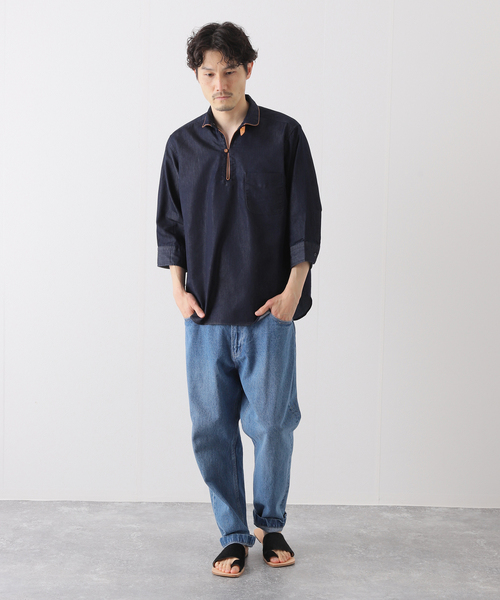 B.C STOCK(ベーセーストック)の「インディゴパイピング7S(シャツ/ブラウス・メンズ・ネイビー・MEDIUM/LARGE)」の14枚目の写真