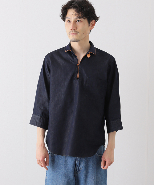 B.C STOCK(ベーセーストック)の「インディゴパイピング7S(シャツ/ブラウス・メンズ・ネイビー・MEDIUM/LARGE)」の13枚目の写真