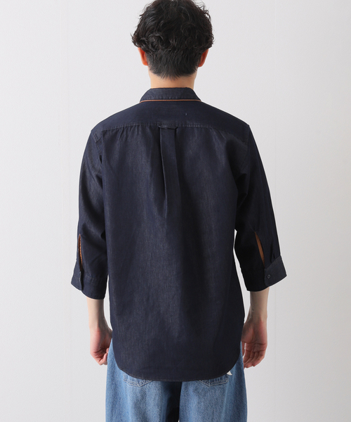 B.C STOCK(ベーセーストック)の「インディゴパイピング7S(シャツ/ブラウス・メンズ・ネイビー・MEDIUM/LARGE)」の11枚目の写真