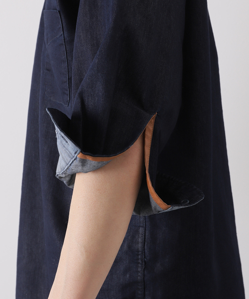B.C STOCK(ベーセーストック)の「インディゴパイピング7S(シャツ/ブラウス・メンズ・ネイビー・MEDIUM/LARGE)」の6枚目の写真