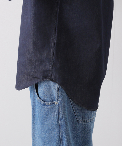 B.C STOCK(ベーセーストック)の「インディゴパイピング7S(シャツ/ブラウス・メンズ・ネイビー・MEDIUM/LARGE)」の3枚目の写真