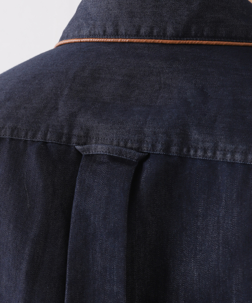 B.C STOCK(ベーセーストック)の「インディゴパイピング7S(シャツ/ブラウス・メンズ・ネイビー・MEDIUM/LARGE)」の2枚目の写真