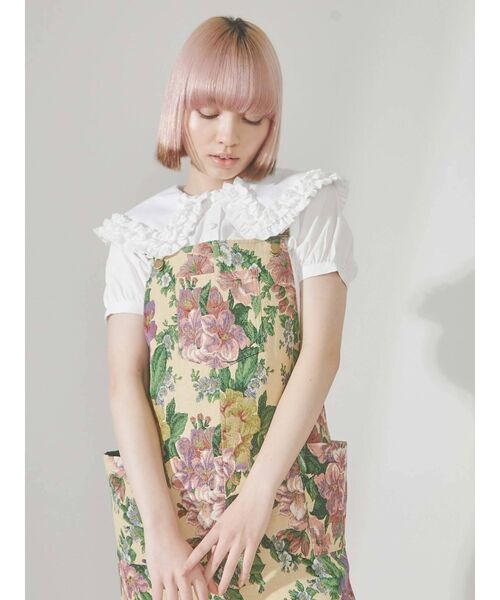 merry jenny（メリージェニー）の「フリルカラーパフスリーブブラウス（シャツ/ブラウス・レディース・ブラック/オフホワイト・FREE）」の7枚目の写真