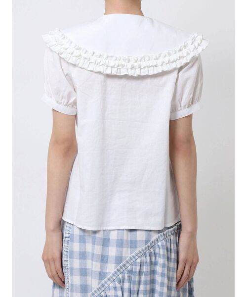 merry jenny（メリージェニー）の「フリルカラーパフスリーブブラウス（シャツ/ブラウス・レディース・ブラック/オフホワイト・FREE）」の14枚目の写真