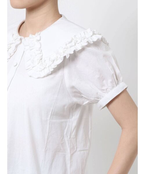 merry jenny（メリージェニー）の「フリルカラーパフスリーブブラウス（シャツ/ブラウス・レディース・ブラック/オフホワイト・FREE）」の17枚目の写真